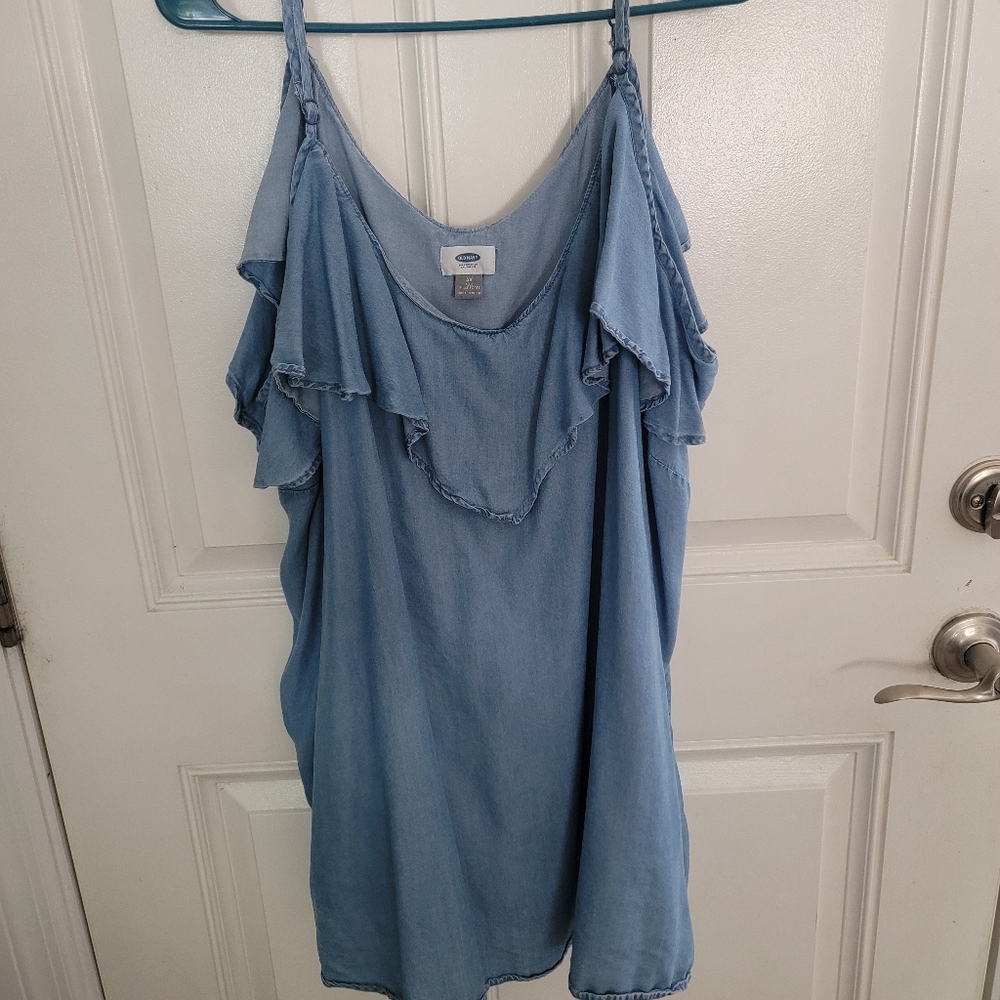 Old Navy Blue Flutter Sleeve Camisole